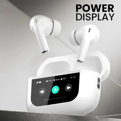 TouchView 2.8in Screen Bluetooth Earbuds With Power Bank Case - Black | Inspired Finds
